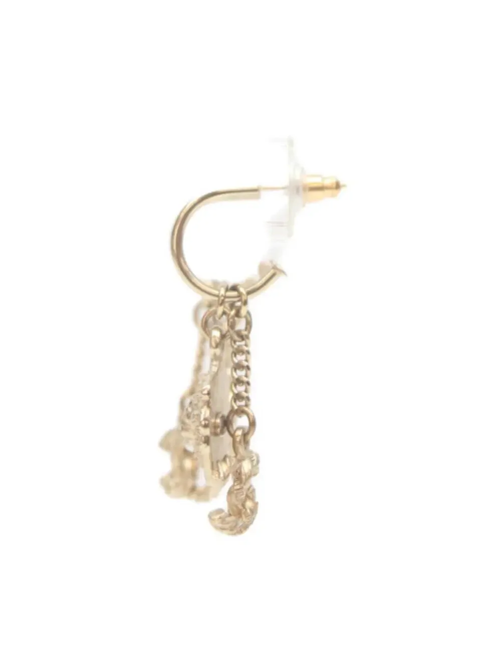Chanel Cc Logo Hoop Earrings Gold-Tone #288069C11B